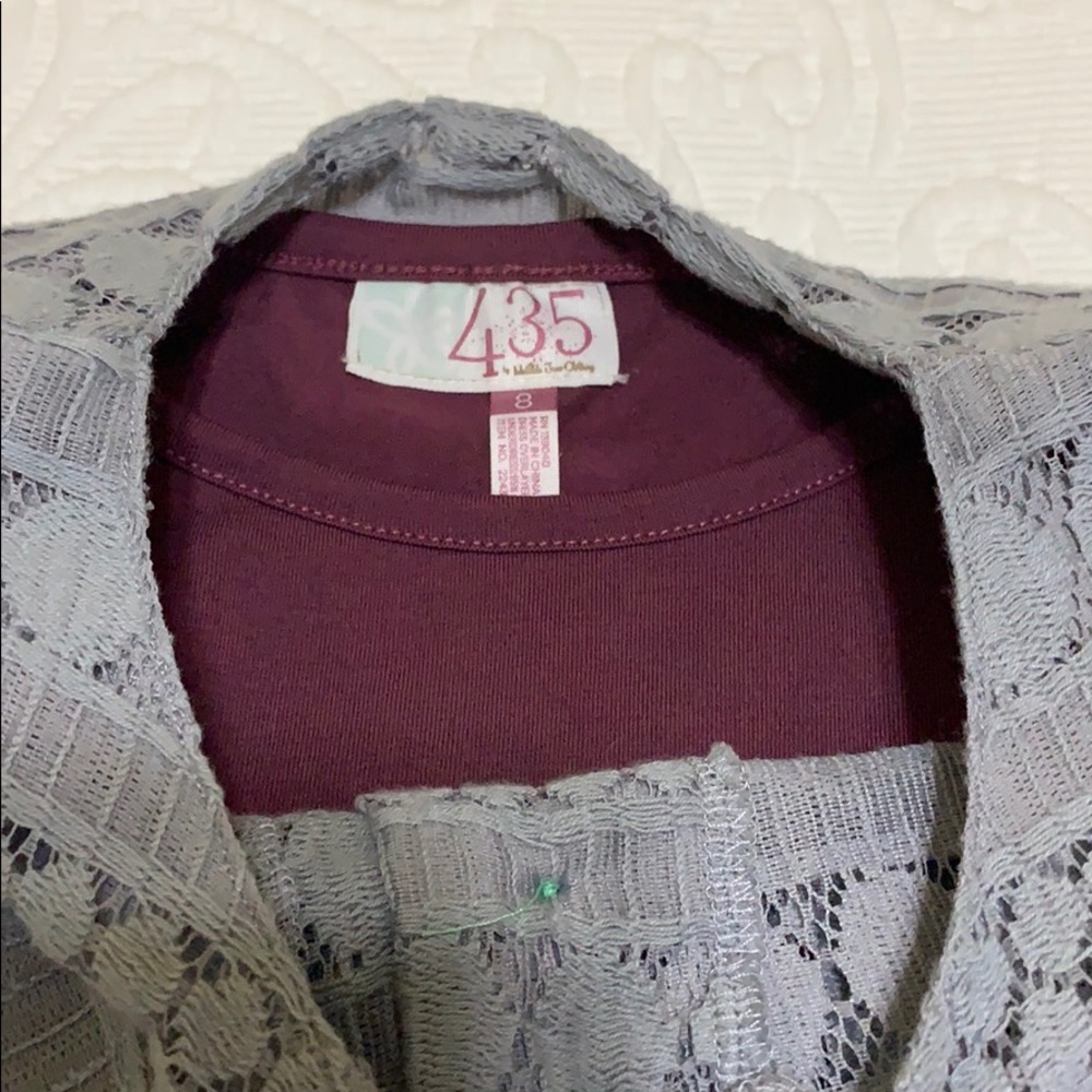 Matilda Jane Gray Lace Sovereign Dress Girls 8 - Picture 5 of 7